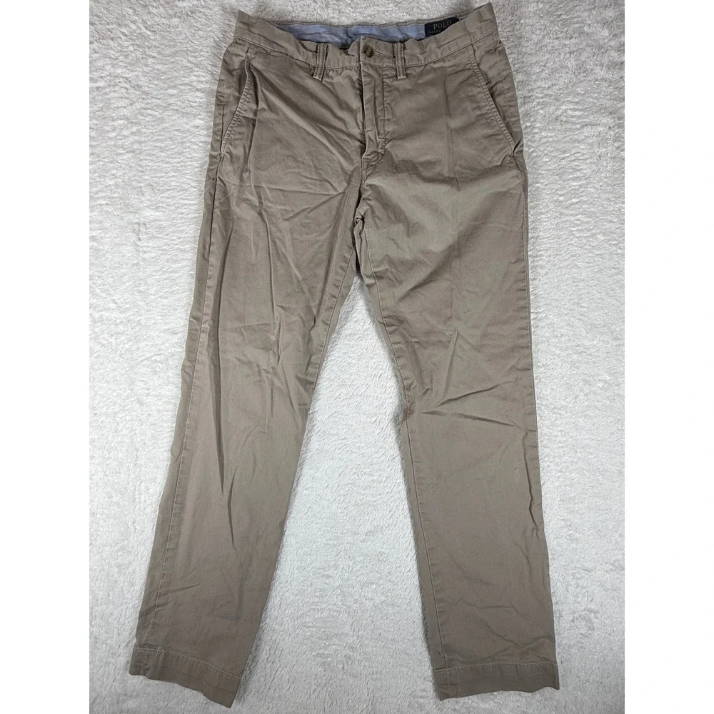 Polo Ralph Lauren Slim Fit Mens 30/32 Pants Beige Stretch Chino Casual